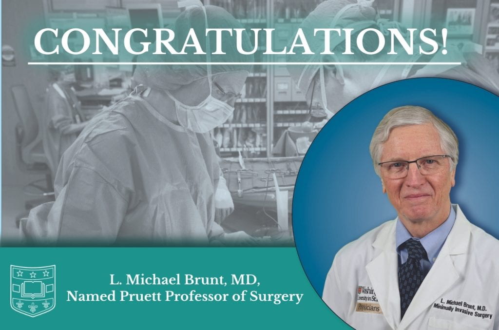 Brunt Named Pruett Family Professor of Surgery